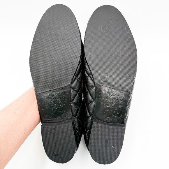 Chanel CC Cap Toe Ballet Flats EU 40 US 9-9.5 Black Quilted Leather Bow Shoe - Picture 7 of 13